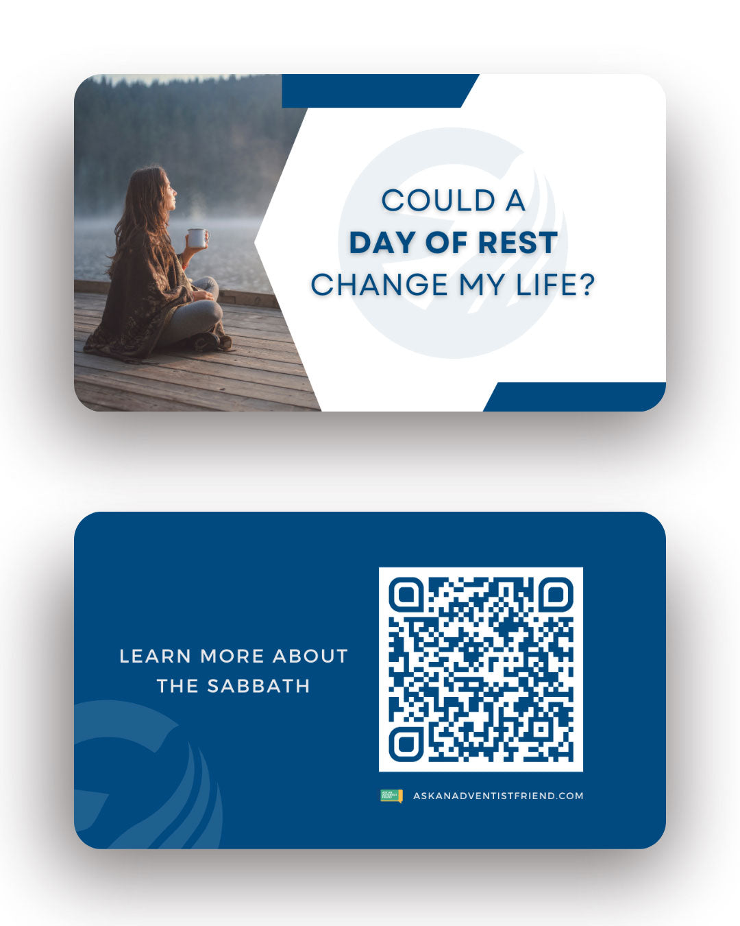 The front and back of an AAAF card on a day of rest